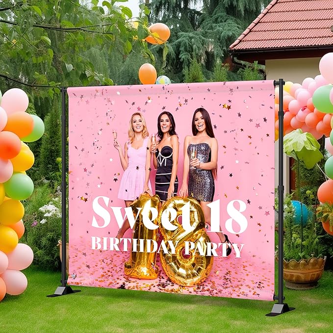 wall26 Custom Banner for Birthday Personalized Photography for Birthday Wedding Anniversary Party - 5x7 feet（WxH)