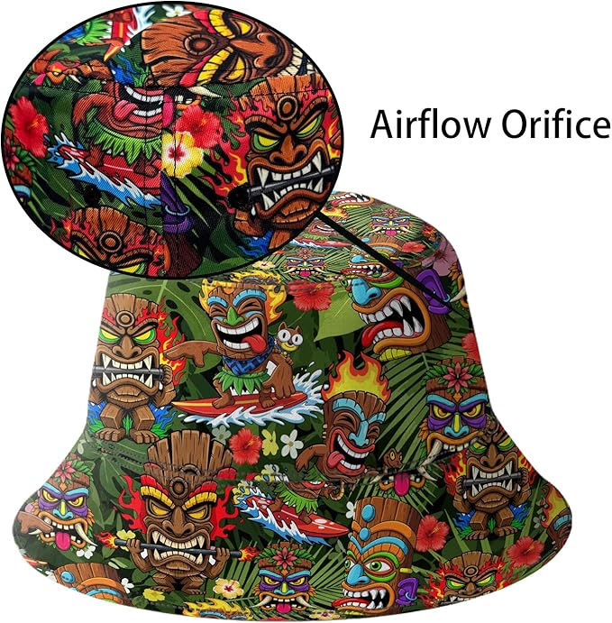 Men's Hawaiian Shirt and Shorts Set 2 Piece Beach Outfits with Bucket Hats for Beach Days and Summer Vibes