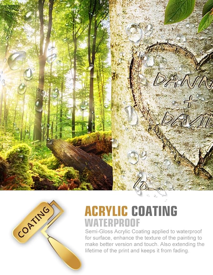 IPIC - Love Evergreen, Personalized Artwork with Names and Date on, Customized Gift for Anniversary,Wedding,Birthday and Holidays. 30x20