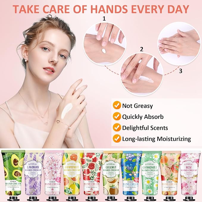 112 Pack Moisturizing Hand Cream Set, Valentines Day Gifts, Bulk Hand Lotion Travel Size for Dry Cracked Hands, Mini Hand Cream for Mom Gifts, Teacher Appreciation Gifts, Nurse Gifts, Birthday Gifts
