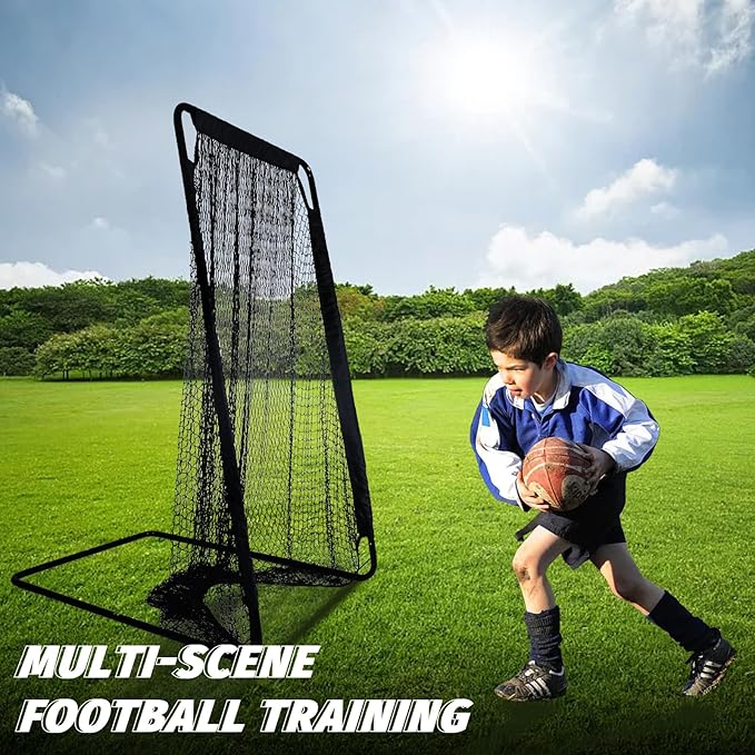 Football Kicking Cage Net - Heavy Duty Portable Training Net with Steel Frame for Backyard Indoor Outdoor Field Goal Training & Punting Passing Kicking Practice - Kids & Adults Use