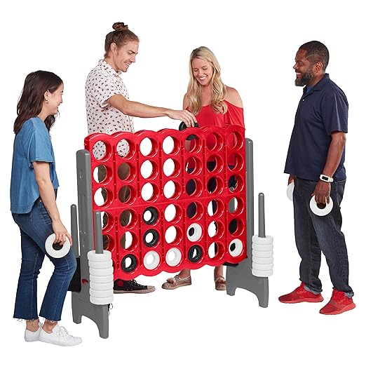 ECR4Kids Jumbo 4-To-Score, Giant Game, Red/Grey