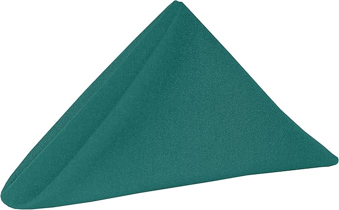Ultimate Textile Cotton-Feel Teal Cloth Napkins - 17" x 17" (Set of 120) Washable Dining Quality Polyester, Wrinkle & Stain Resistant