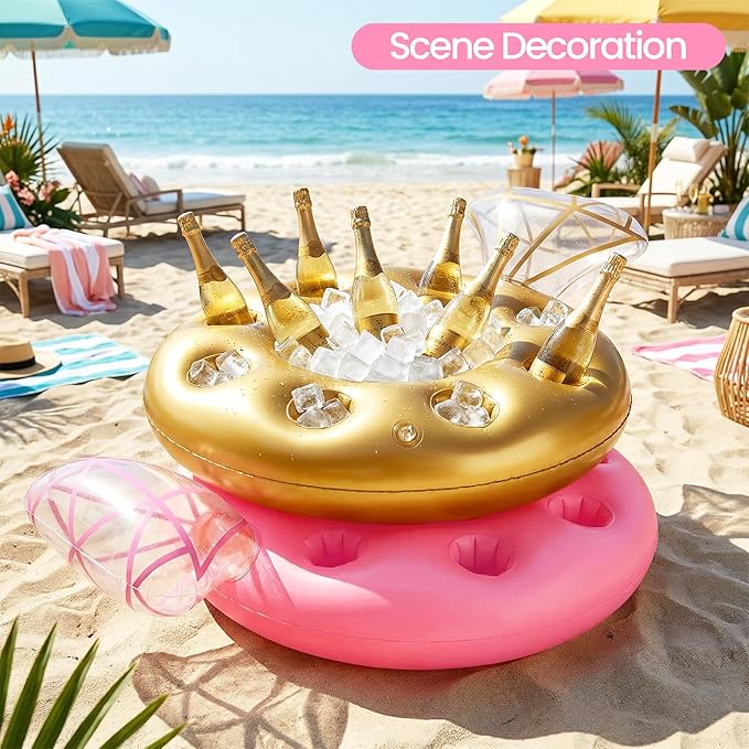 Zeraty Inflatable Pool Float Diamond Ring for Adults, Glitter Bachelorette Party Wedding Decorations Bridal Shower Gifts, Engagement Photo Prop, Swim Tube Beach Backyard Pool Lounging Supports 265 lbs