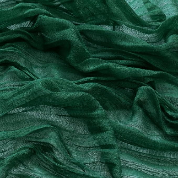 50 Pack Emerald Green Cheesecloth Napkins Spring Cloth Napkins Set of 50 Dinner Napkins Bulk 21x21 Inches for Wedding Bridal Shower Baby Shower Valentine's Day