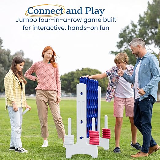 ECR4Kids Jumbo 4-To-Score, Giant Game, Red/White/Blue