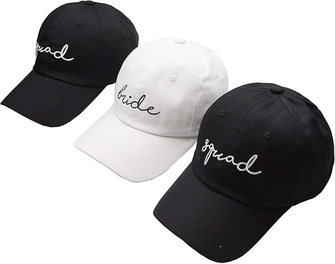 Bride Baby Bachelorette Party Hats, 6 Pack Perfect for The Bride Squad Baseball Trucker Hats