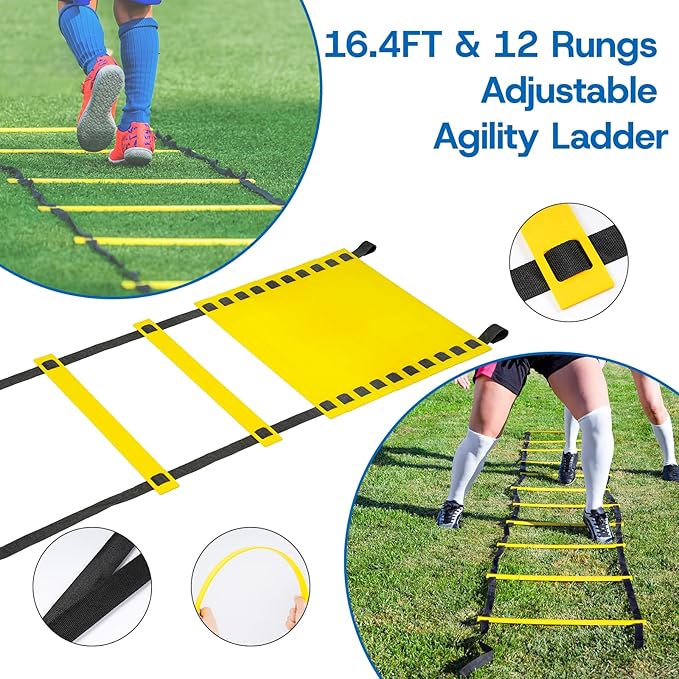 14 Player Flag Football Belts Adjustable Football Set with 42 Flags 8 Cones and 1 Bag for Youth Adults Kids Training