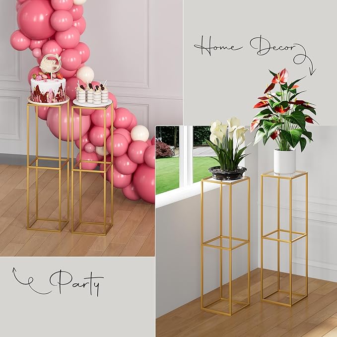 TEKXYZ Flower Stand for Wedding, 10 Pcs 31.5 Inch Tall Flower Stand, Metal Centerpiece Stand, Gold Centerpieces For Wedding, Event Party Props, Patio Decor