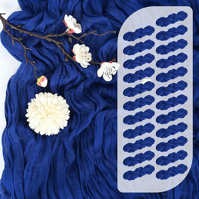 25 Pack Royal Blue Cheesecloth Table Runner 17 x 108 Inch Fall Thanksgiving Boho Rustic Farmhouse Gauze Cheese Cloth Runner for Wedding Party Baby Shower Home Decor Holiday Decorations
