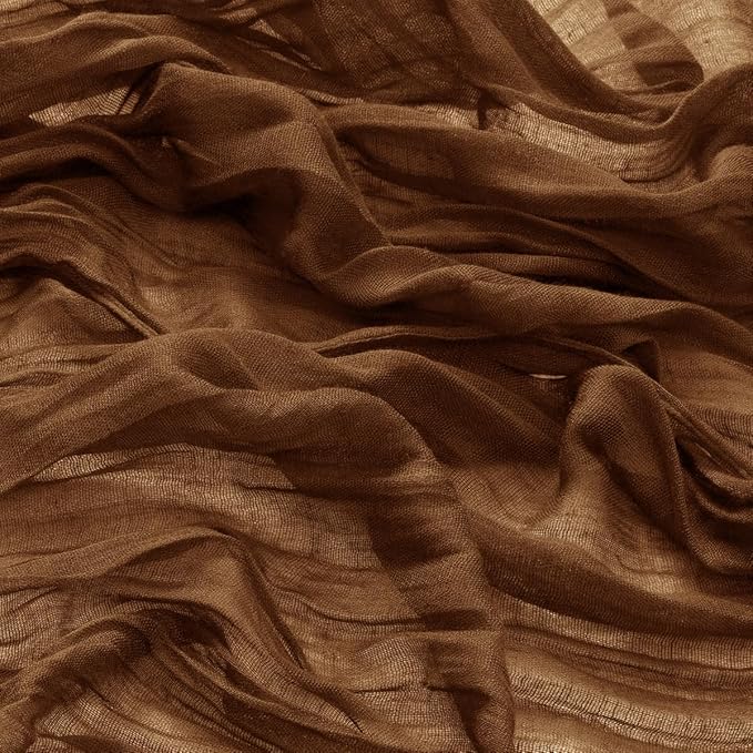 100 Pack Brown Cheesecloth Napkins Tan Spring Cloth Napkins Set of 100 Marron Dinner Napkins Bulk 21x21 Inches for Wedding Bridal Shower Baby Shower Valentine's Day