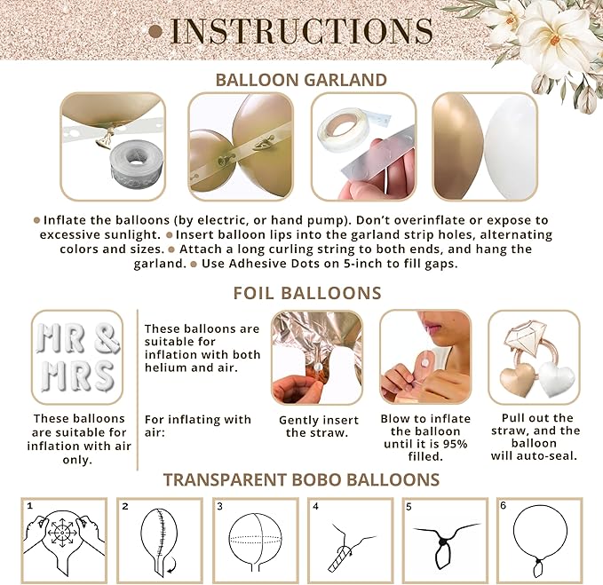 261 Pc Premium Engagement Party Decorations Kit – Elegant Mr. & Mrs. Wedding Balloons, Happy Engagement Banner, Diamond Ring White Gold Balloons, Cupcake Toppers – Classy Bride To Be Decor
