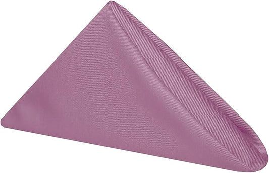 Ultimate Textile Poly-Cotton Twill Plumberry Cloth Napkins - 17" x 17" (Set of 12) Washable Lunch Napkins for Weddings Restaurants Parties