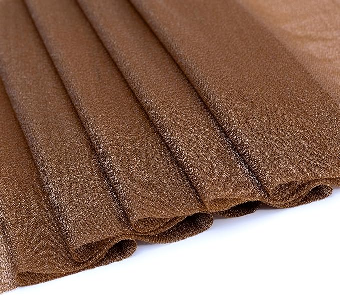 VDS Pack of 300, Mocha, Sheer Chiffon Chair Sashes Bows Chair Cover Back Tie Ribbon for Wedding Birthday Baby Shower Engagement Ceremony Event Party Banquet Restaurant Dining Chair Decoration