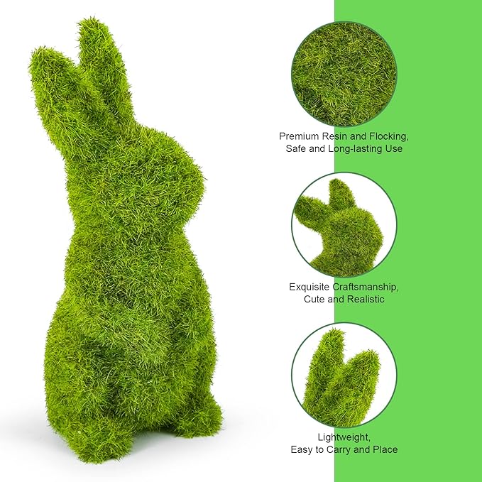 Moss Easter Bunny Decorations(4PCS)