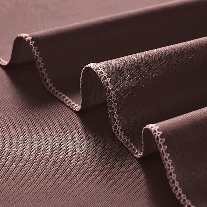 20 ft x 10 ft Wrinkle Free Brown Backdrop Curtain for Parties, Wedding Brown Photo Backdrop Drapes, Fabric 4 Panels 5ft x 10ft for Baby Shower Photoshoot Engagement Birthday Photography Background