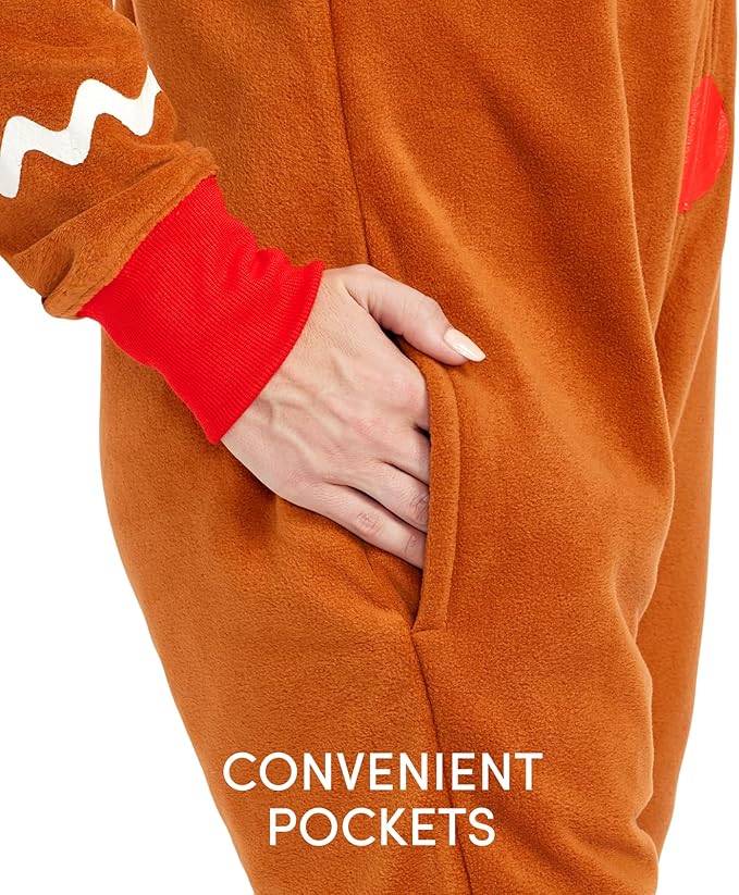 Tipsy Elves Christmas Onesies for Adults - Comfy Unisex Matching Holiday Jumpsuits with Convenient Pockets