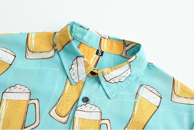 Mens Hawaiian Shirts and Shorts Set Funny Hawaiian Shirts for Men Beach Outfits Sets with Bucket Hats