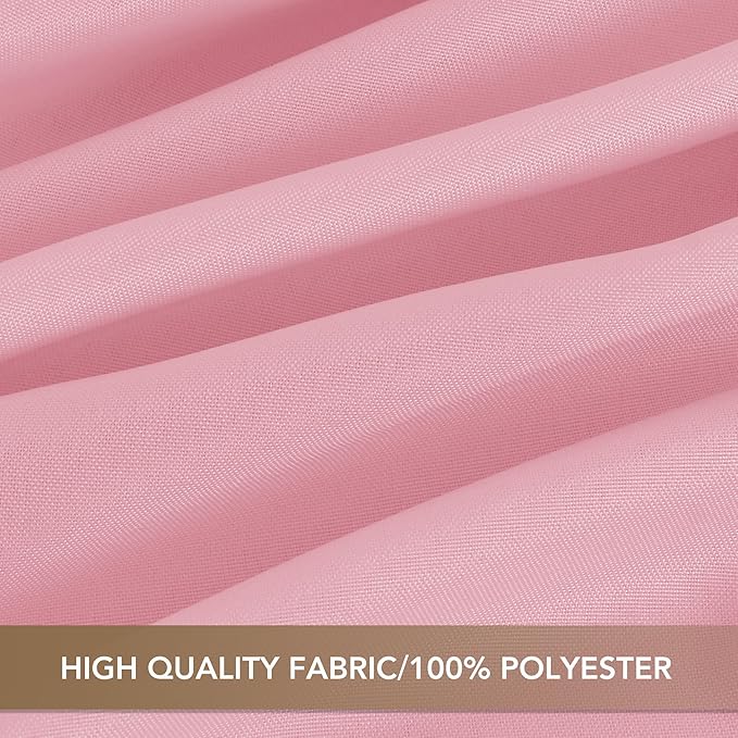sancua Rectangle Tablecloths for 8 Foot Tables, 6 Pack - Washable Polyester Fabric Table Cloth for Wedding Christmas Party, Birthday, Banquet Reception, 60x120 Inch, Pink