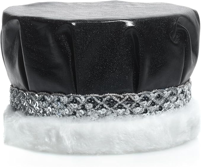 Anderson's Royal Metallic Crown, Sequin Braided Band, Faux Fur Trim, Keepsake for Prom Coronation, Homecoming, Special Events