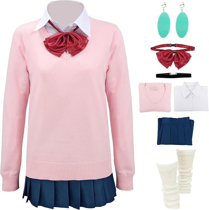 DAZCOS Ayase Cosplay Costume Adults Women US Size Anime Outfit Japanese JK Uniform Suit Dress for Halloween Party
