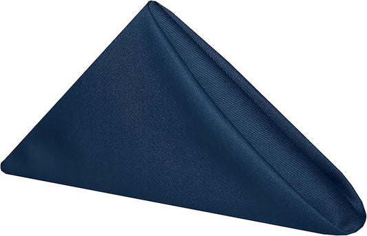 Ultimate Textile Poly-Cotton Twill Royal Cloth Napkins - 17" x 17" (Set of 12) Washable Lunch Napkins for Weddings Restaurants Parties