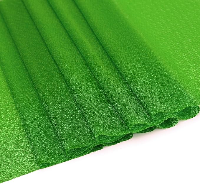 VDS Pack of 75, Green, Sheer Chiffon Chair Sashes Bows Chair Cover Back Tie Ribbon for Wedding Birthday Baby Shower Engagement Ceremony Event Party Banquet Restaurant Dining Chair Decoration