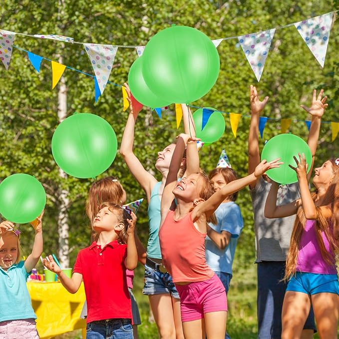 200 Pcs Punch Balloons Heavy Duty Punching Balloon Halloween Party Favors with Rubber Band Handle and Air Pump for Birthday Halloween Goodie Bag Stuffer Supply (Green)