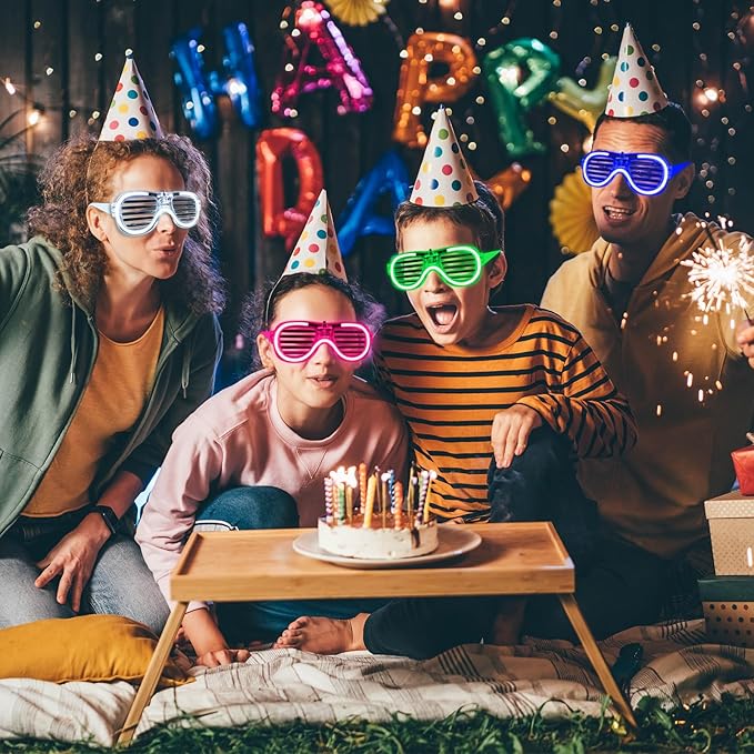 80 Pack LED Glasses, Light Up Glasses, 10 Neon Color Party Supplies for Kids Adult, Shutter Shades Light up Glasses, Glow Sticks Sunglasses Party Favors Birthday Christmas Carnival Party Glow Toys