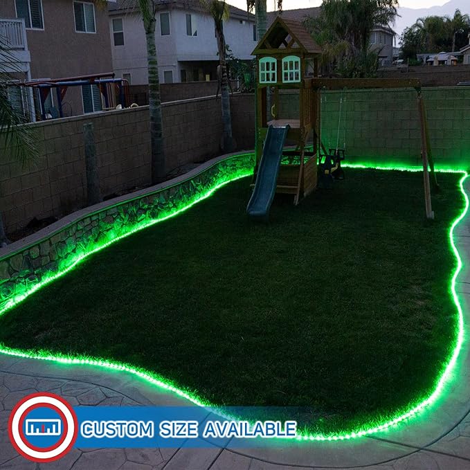 Russell Decor LED Rope Lights for Saint Patrick's Day Holiday Party Wedding Seasonal Christmas Decoration Super Bright and Flexible Lights (Green, 80ft)