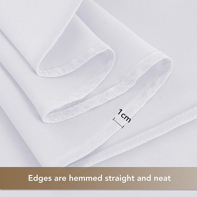 sancua White Table Cloths Rectangle, 10 Pack Tablecoths Rectangular for 6 Foot Tables - Washable Polyester Fabric Table Cover for Wedding, Birthday Party, Banquet Reception, 54x108 Inch