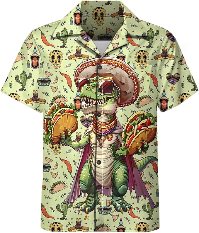 Mens Hawaiian Shirts and Shorts Set Funny Hawaiian Shirts for Men Beach Outfits Sets with Bucket Hats