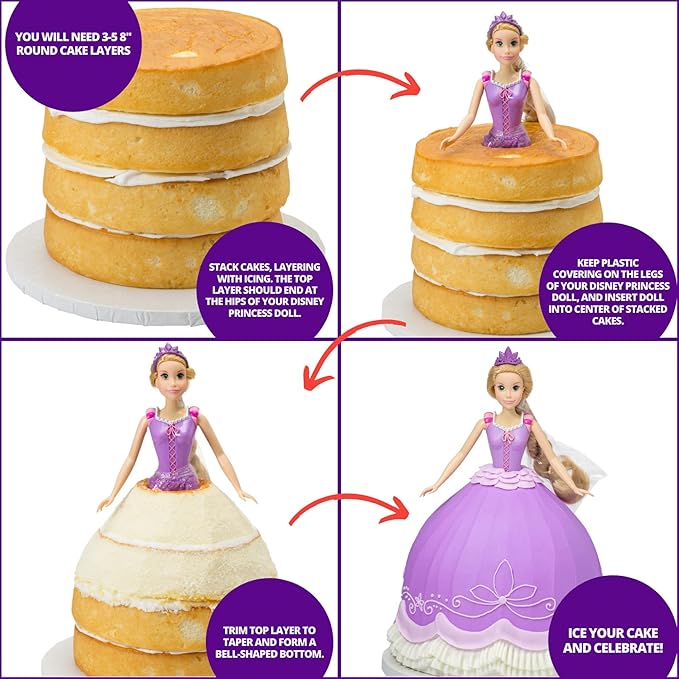 DecoPac Disney Princess Doll Signature Cake DecoSet Cake Topper, Ariel, 11"