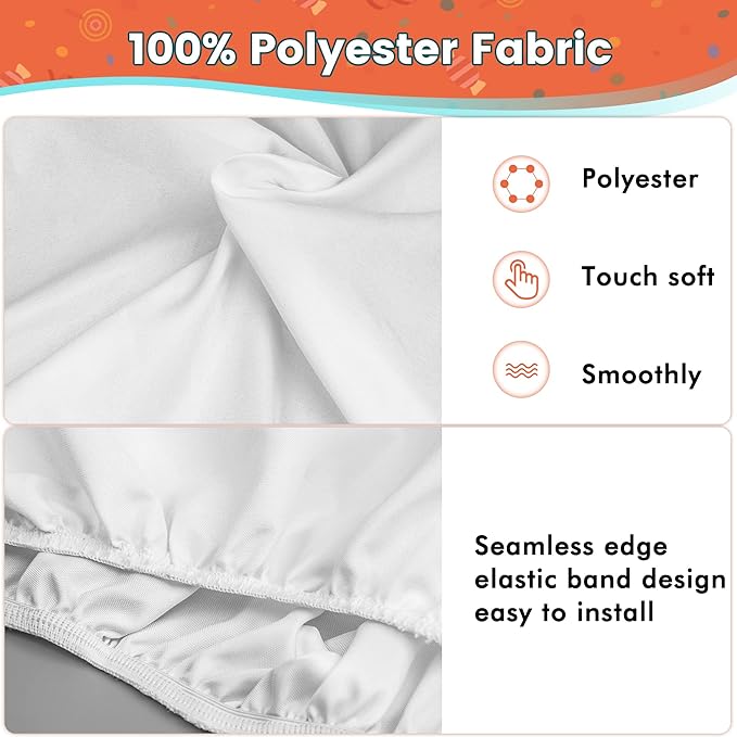 Happy Birthday Round Backdrop Cover 7.5ft,White Circle Background Stand Cover with 4Clips,7.5 Round Backdrop Gold Happy Birthday Banner for Photography Kids Baby Party Decorations