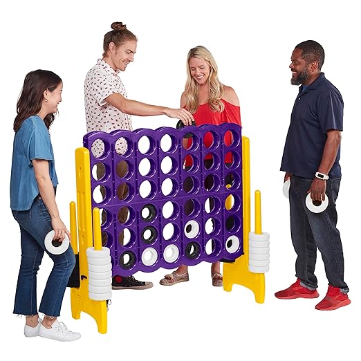ECR4Kids Jumbo 4-To-Score, Giant Game, Purple/Gold