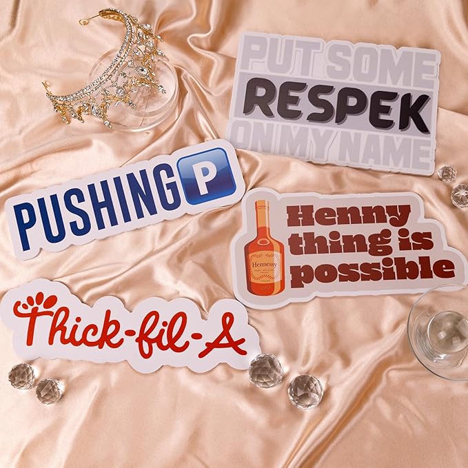(Lit Pack) Elevate Your Photo Booth Experience with Durable & Waterproof Photo Booth Props - Perfect for Weddings, Birthdays, & Photo Booth Businesses - PVC Foamboard Photo Props -10 Pieces per Set