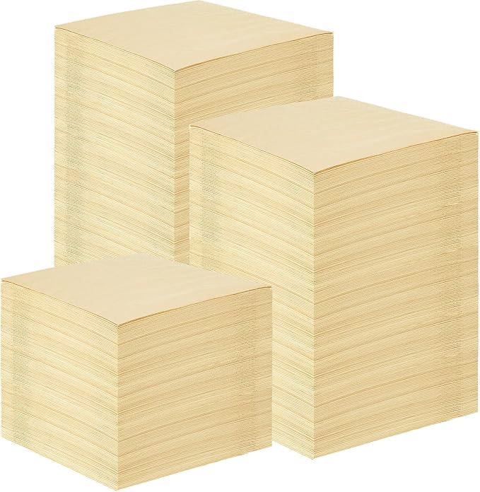 Henoyso 1000 Pack 2 Ply Brown Cocktail Napkins Bulk 9.8'' x 9.8'' Disposable Bamboo Dinner Beverage Paper Napkins for Wedding Bar Party Birthday Cocktail Holiday Elegant Restaurant Event