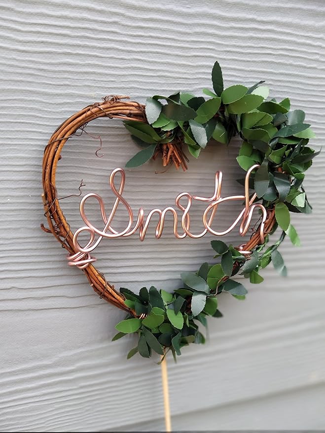 Personalized Any Name Cake Topper for Forest Theme Rustic Weddings, Anniversary Party