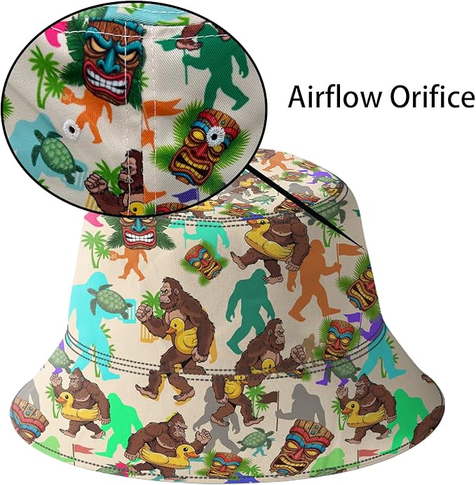 Men's Hawaiian Shirt and Shorts Set 2 Piece Beach Outfits with Bucket Hats for Beach Days and Summer Vibes