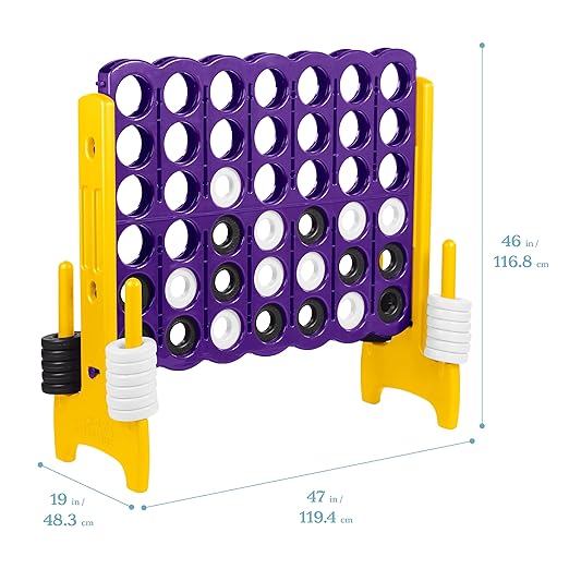 ECR4Kids Jumbo 4-To-Score, Giant Game, Purple/Gold