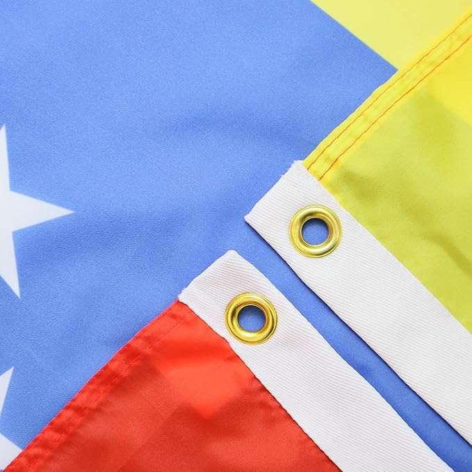 AZ FLAG Pack of 10 Venezuela Flags without Patches – 150 x 90 cm – Venezuelan Flag 8 Stars 100% Polyester with Integrated Metal Eyelets