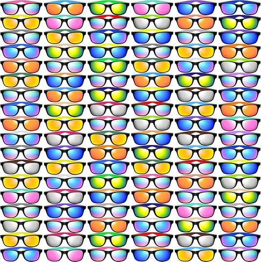 64/120 PCS Sunglasses Party Favors Bulk,Neon Sunglasses with UV Protection for Adults Kids Boys Girls Pool Beaach