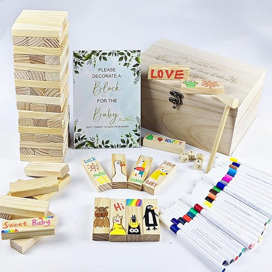 101pcs Fun Baby Shower Games Sign Kit, Lively Baby Shower Game Activities with 2 Ways to Play for Guests, Unique and Creative Activities Suitable for Boys and Girls