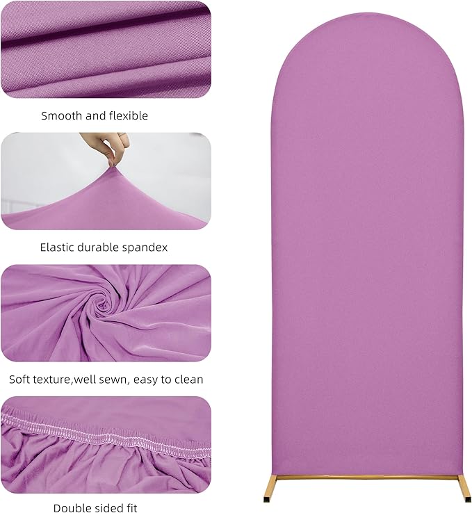 3-Piece Arch Cover Bundle – 7.2FT, 6.6FT & 6FT Stretch Spandex Backdrop Set – Wedding, Birthday & Photo Booth Arch Covers for Every Event