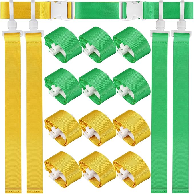 Peryiter 2/12/24/36 Player Flag Football Belt, Adjustable Football Belts and Flags for Kids Youth Adult Sport Team Training