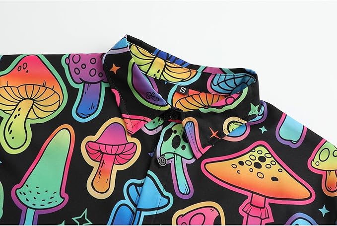 Mens Hawaiian Shirts and Shorts Set Funny Hawaiian Shirts for Men Beach Outfits Sets with Bucket Hats