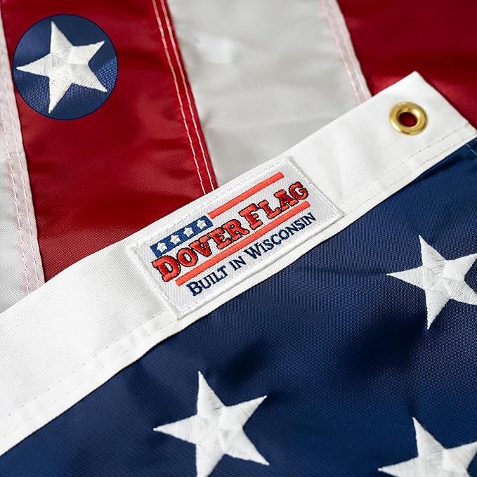 Premium American Flag - 5' x 8'– Hand-Stitched Detail & Embroidered Stars | US Sourced Materials | Built with Pride in the US