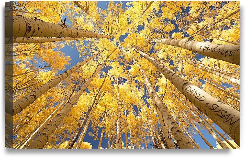 IPIC - Fall in Love, Personalized Artwork with Names and Date on, Customized Gift for Anniversary,Wedding,Birthday and Holidays. 30x20