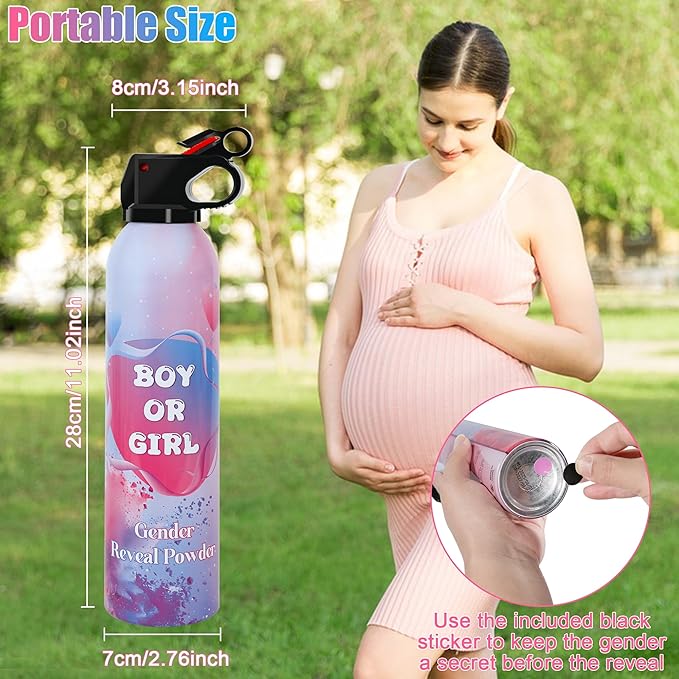6 Pack Pink Gender Reveal Smoke Bombs for Baby Girl, Color Powder or Dust for Gender Announcement Idea, Baby Shower Decoration, Supply, Party