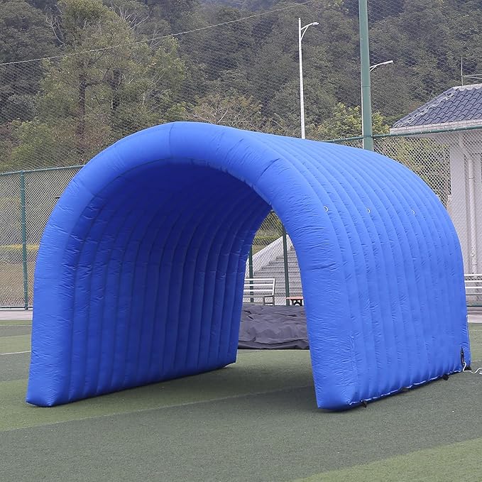 SAYOK 16.7FT Inflatable Tunnel Sport Tunnel Entrance Inflatable Football Tunnel Tent with Blower for Event Exhibition Promotion(Blue, 16.7ft x 9.84ft x 9.19ft)